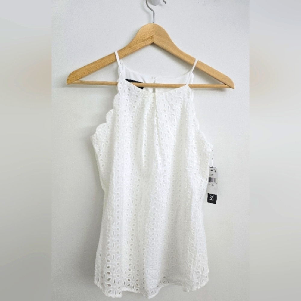 BCXJuniors' Eyelet-Detail Rounded-Hem Tank Top - XS